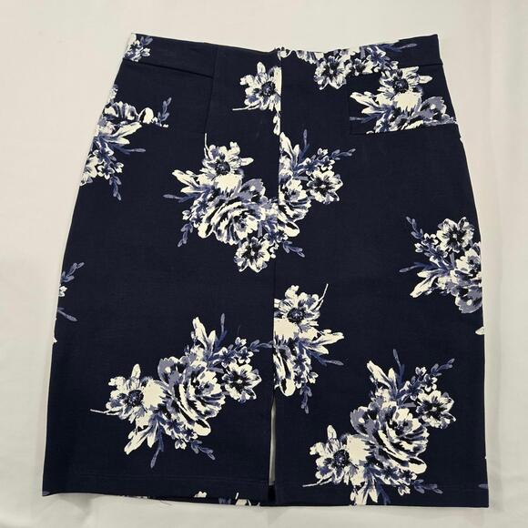 Simply Styled Dresses & Skirts - Simply Styled Navy Floral Print Body Con Pencil Skirt Career Size Med Petite